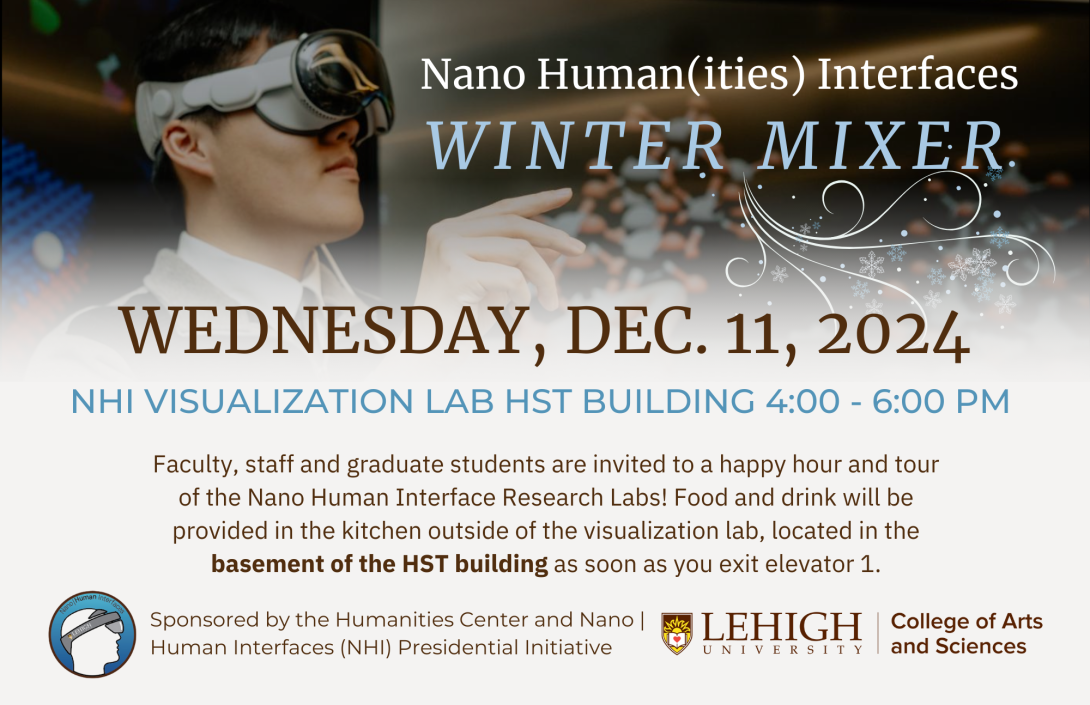 Nano Human(ities) Interfaces Winter Mixer Flyer 2024