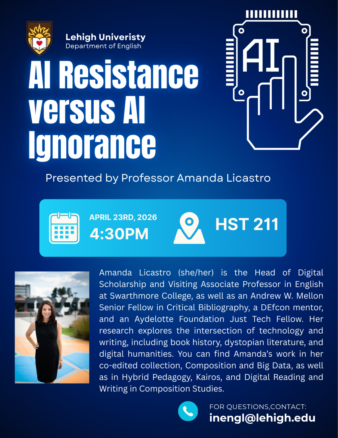 AI Ignorance vs AI Resistance Amanda Licastro Flyer 2026